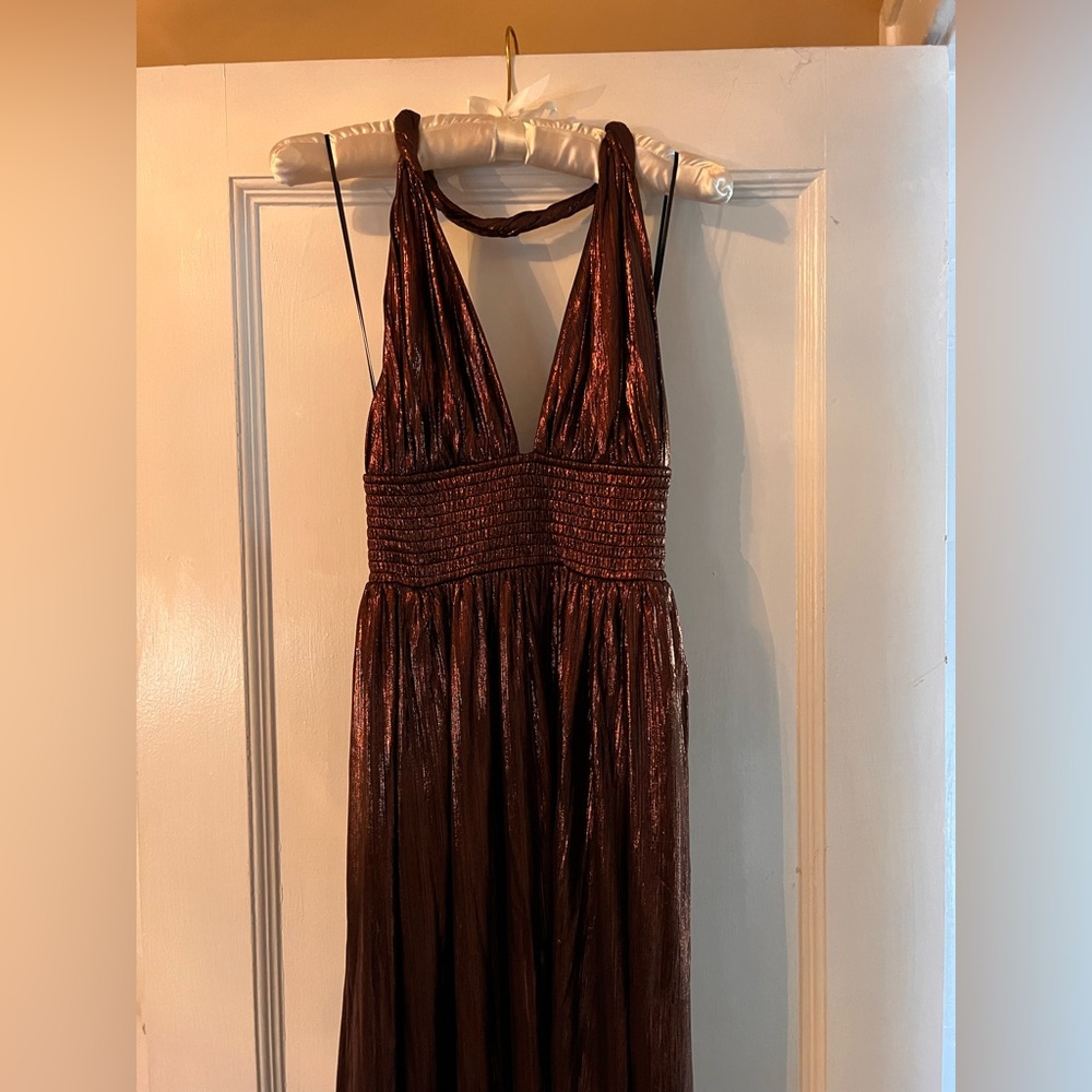 Retrofete, copper metallic gown, worn once